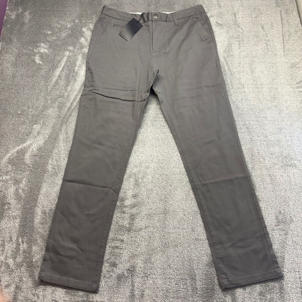 Five Four Jagger Straight Pants Mens 33 Gray New NWT Zip Fly Chino Trousers